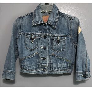 Levi's Strauss Women's Size Small Retro Vtg Look Jean Jacket California Patch
